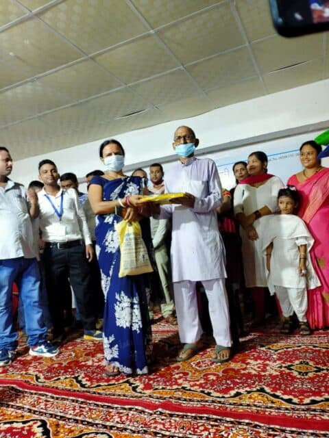 A presentation at a business conference.